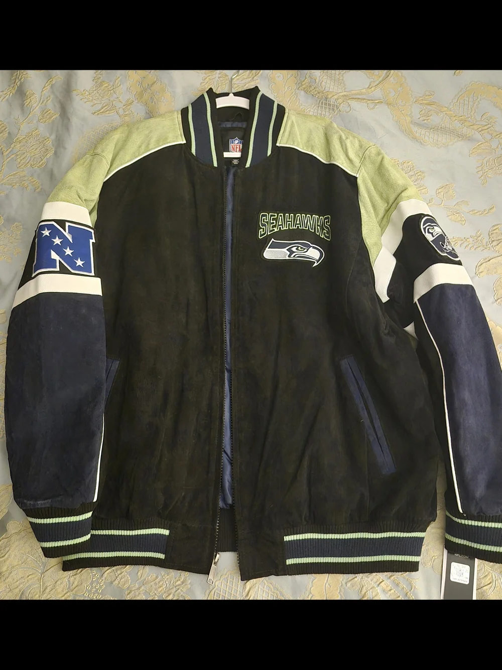 Seattle Seahawks Leather Varsity Jacket